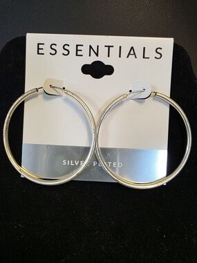 #312 Essentials Silver Hoop Earrings - Shiny Silver